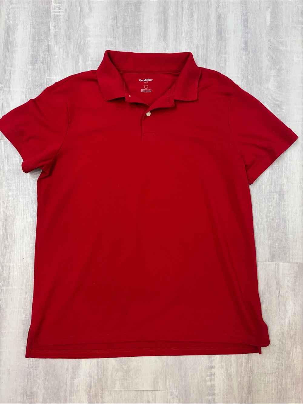 Goodfellow & Co Red Short-Sleeve Polo Large